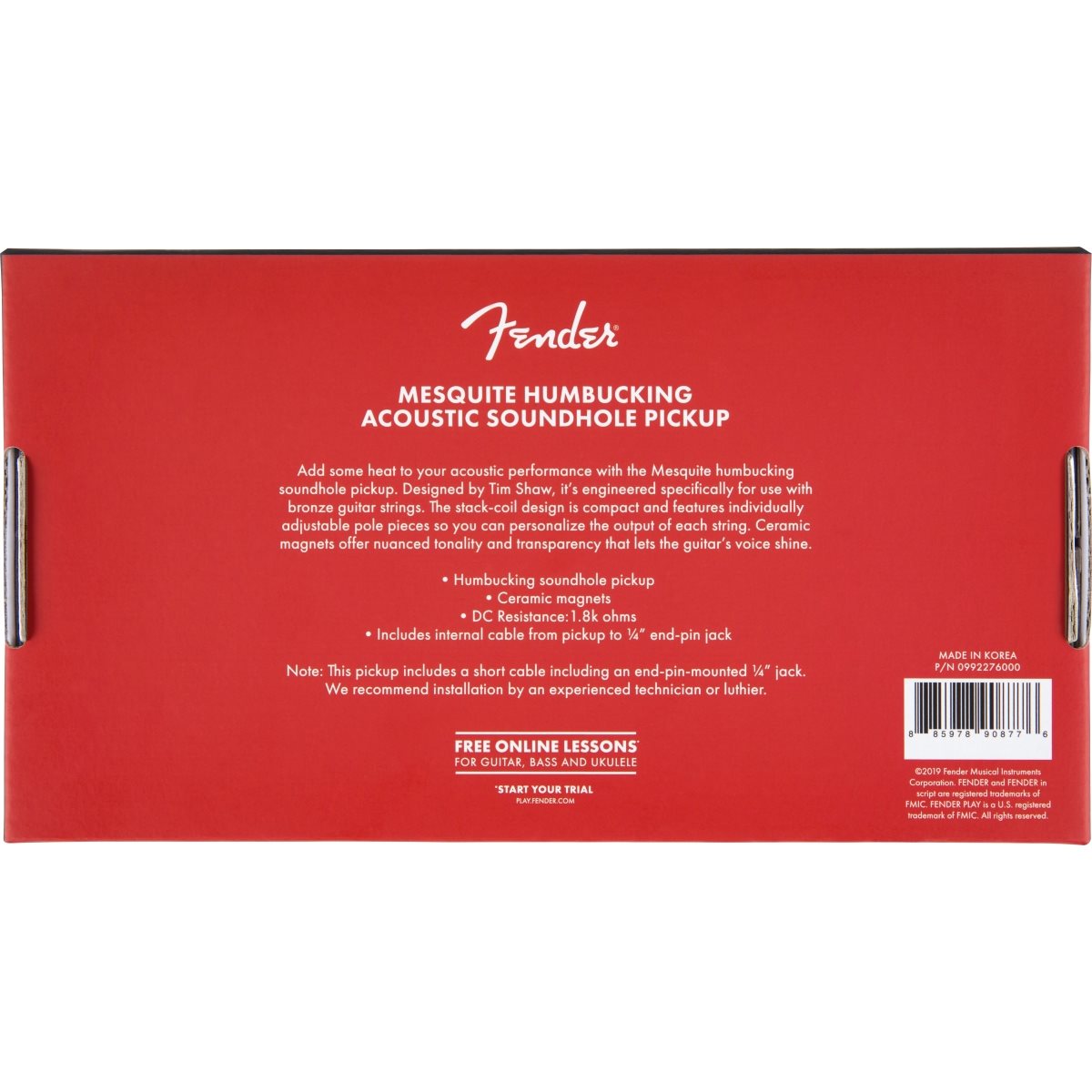 FENDER MESQUITE HUMBUCKING ACOUSTIC SOUNDHOLE PICKUP
