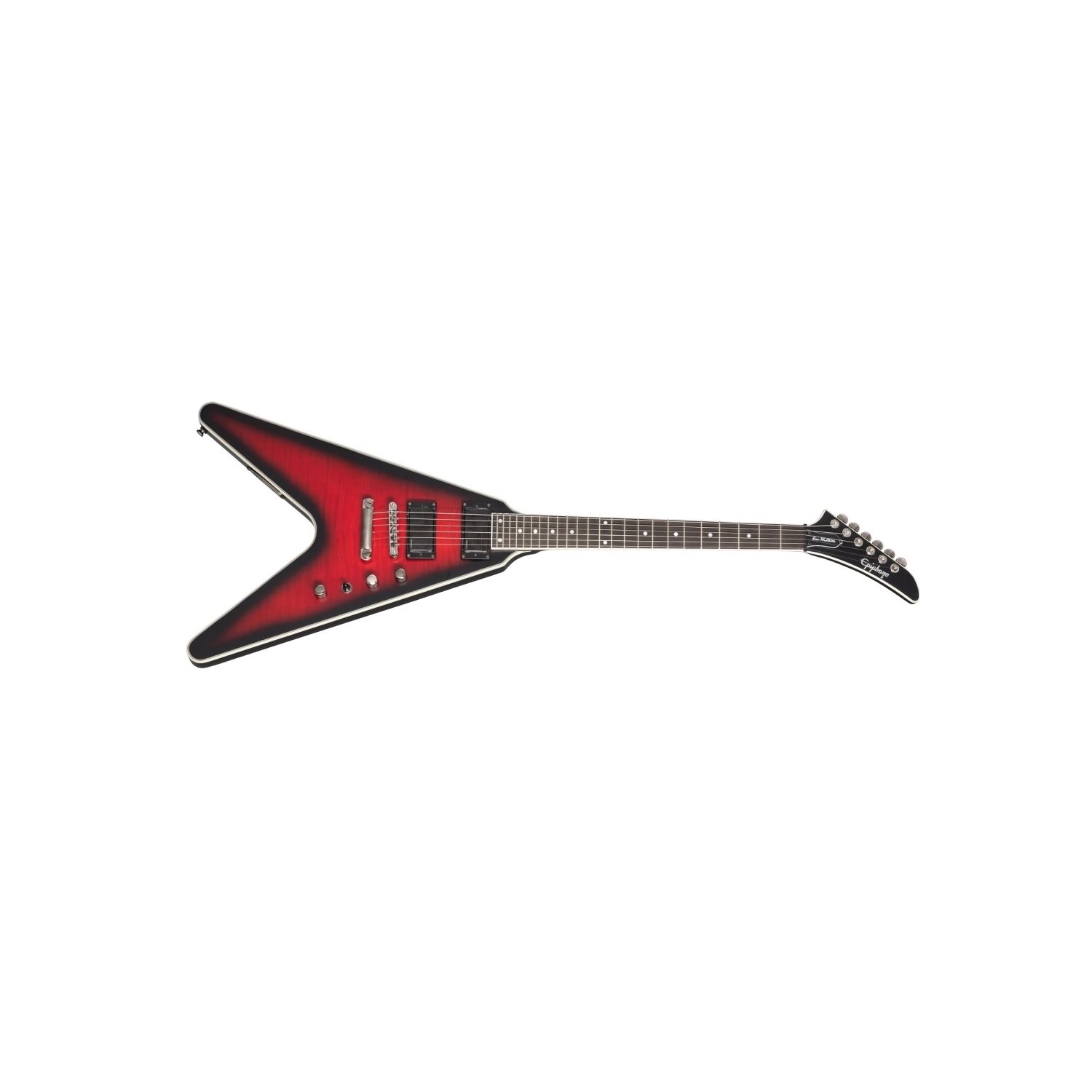 EPIPHONE - Dave Mustaine Prophecy Flying V Figured Top - Aged Dark