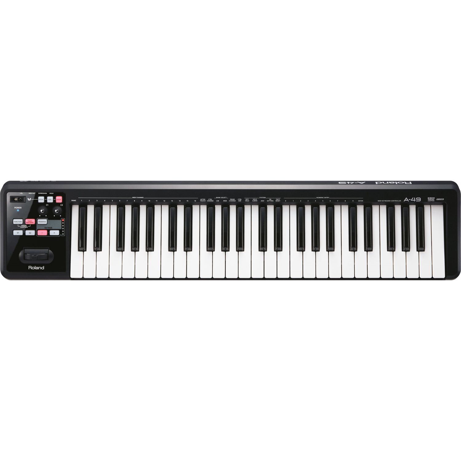 A-49-BK | USB/MIDI 49-KEY KEYBOARD CONTROLLER | BLACK | Tom