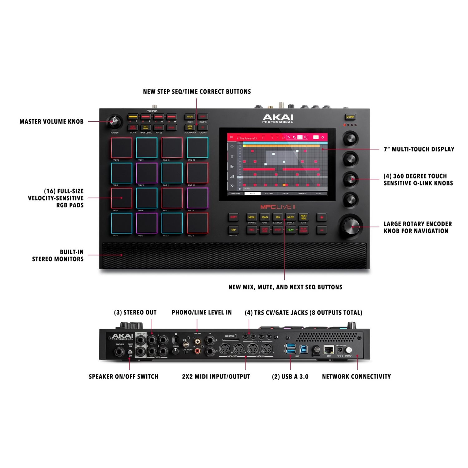 AKAI - MPC LIVE 2 - standalone Music Production Center - BUILT-IN