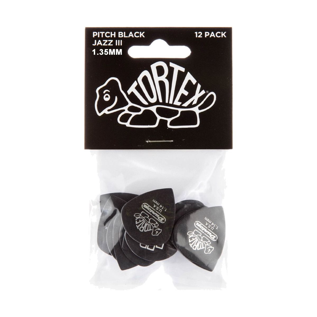 DUNLOP - TORTEX JAZZ III - 1.35MM - 12 PICKS PACK