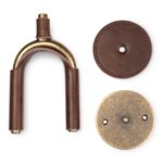 LEVY'S - LVY-FGHNGR-BRTN - Brass Forged Guitar Hanger w / Tan Leather