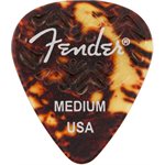 FENDER - 351 SHAPE WAVELENGTH CELLULOID PICKS - medium - 6 picks pack - Tortoise Shell
