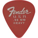 FENDER - DURA TONE DELRIN PICK - 351-SHAPE - 0.96mm - ensemble de 12 pick - Fiesta Red