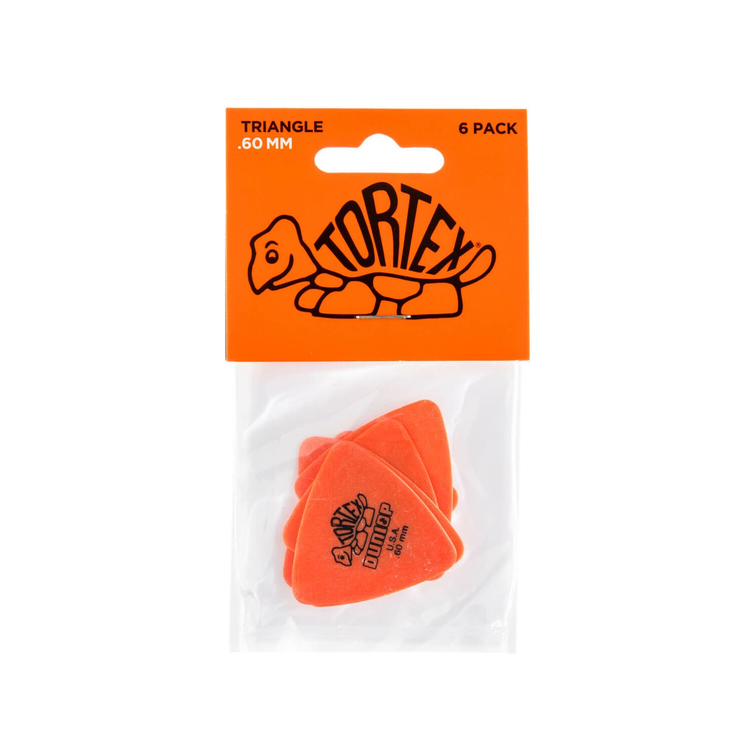 DUNLOP - 431p.60 - TORTEX - TRIANGLE - 0.60M - orange - ensemble de 6 pick DUNLOP - 431p.60 - TORTEX - TRIANGLE - 0.60M - orange - ensemble de 6 pick