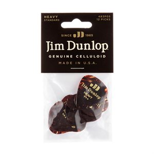 DUNLOP - Shell Celluloid Standard - Heavy - ENSEMBLE DE 12 PICKS