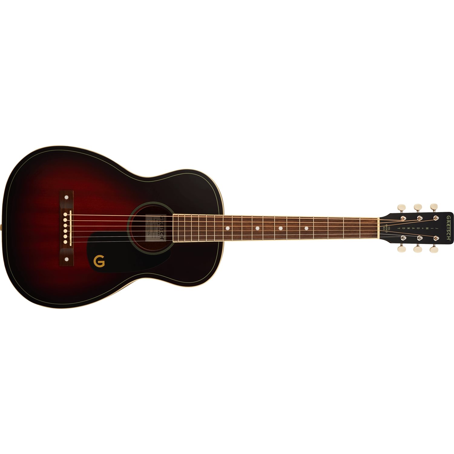 GRETSCH - jIM dANDY PARLOR - ACOUSTIC GUITAR - WALNUT Fingerboard - DEEP CHERRY BURST