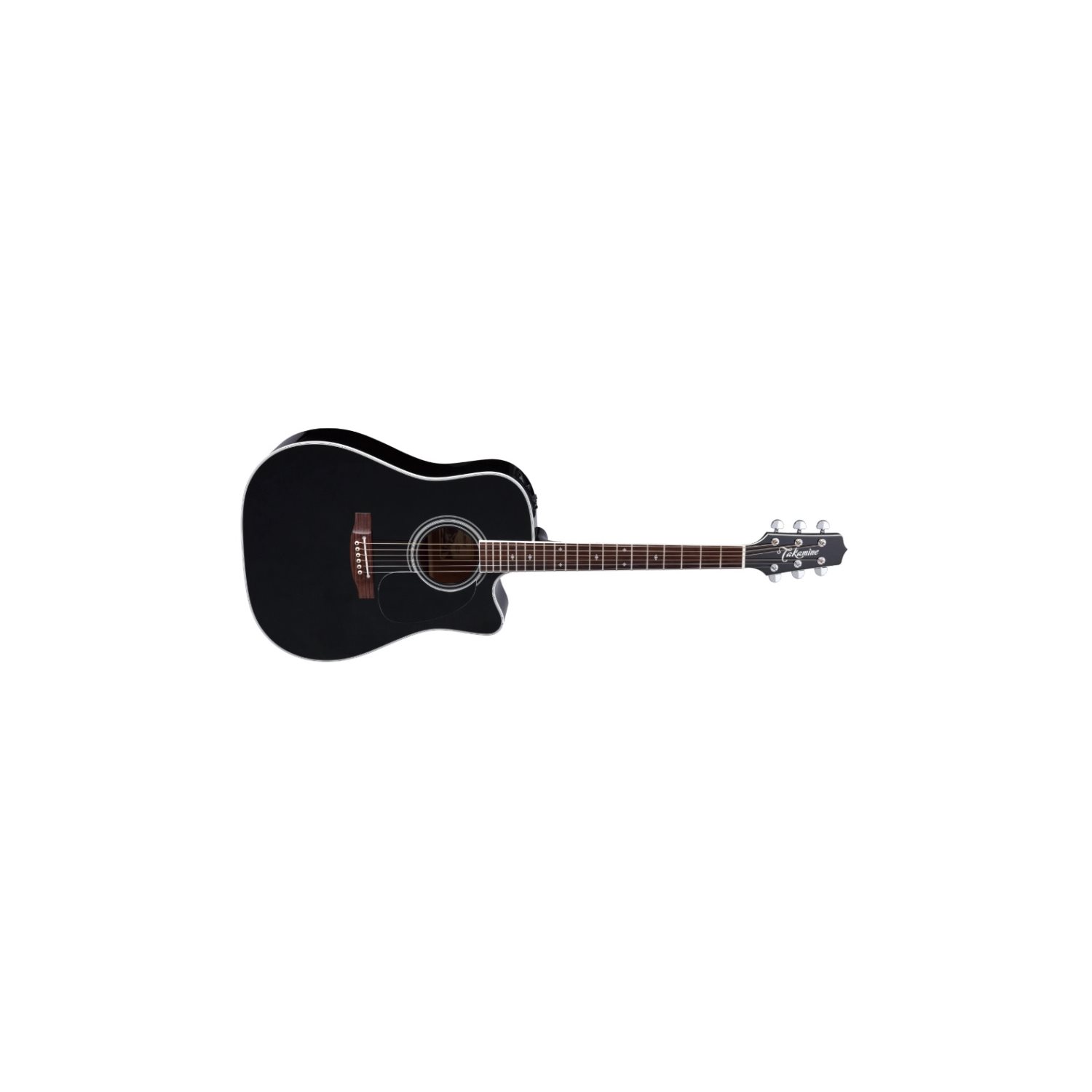 TAKAMINE - EF341SC - Dreadnought Acoustic Electric Guitar w / Case - Gloss Black