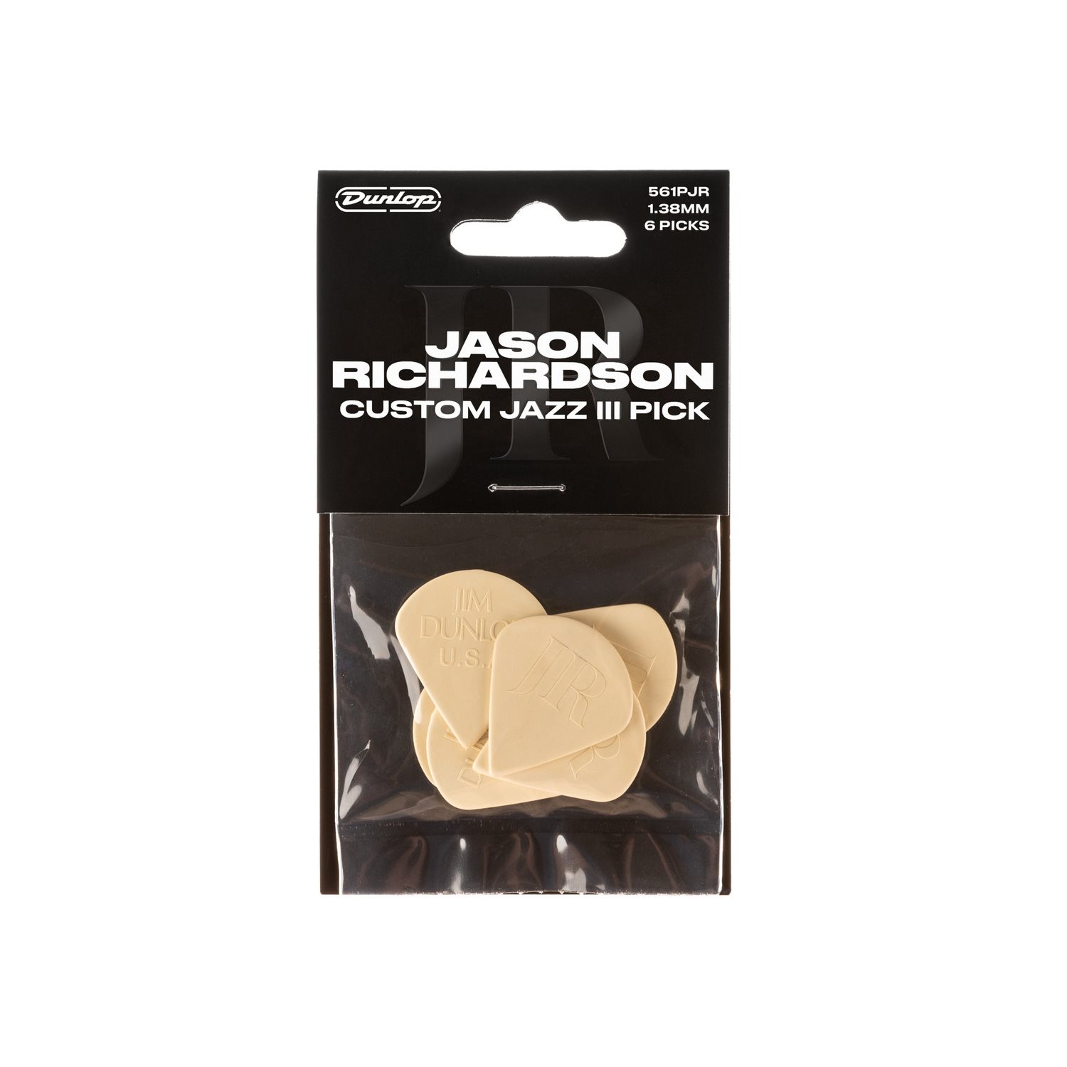 DUNLOP - PICK JAZZ III - SIGNATURE JASON RICHARDSON - 1.38MM - ENSEMBLE DE 6 PICKS
