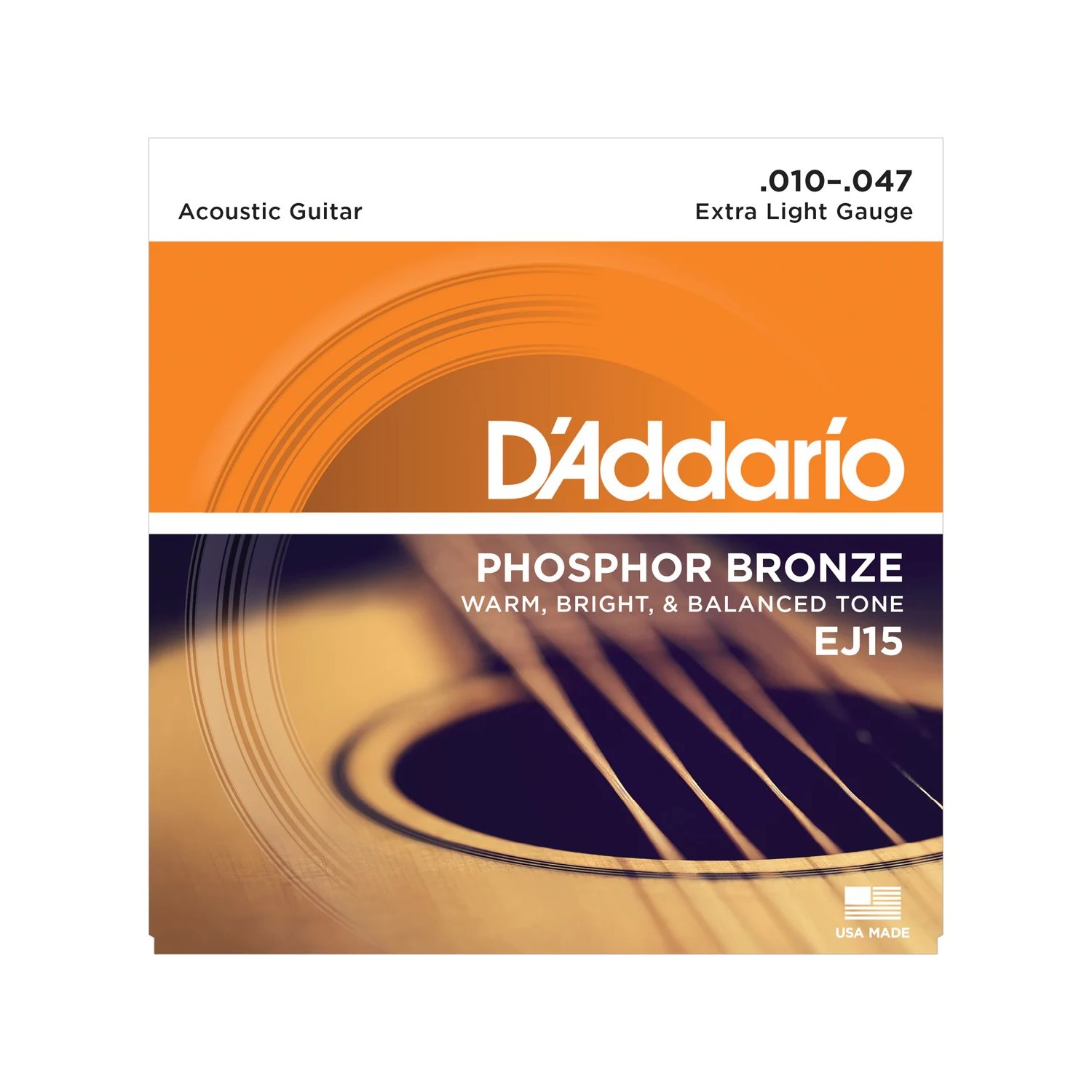 D'ADDARIO - EJ15 - Cordes de guitare acoustique - Phosphor Bronze - 10-47 D'ADDARIO - EJ15 - Cordes de guitare acoustique - Phosphor Bronze - 10-47