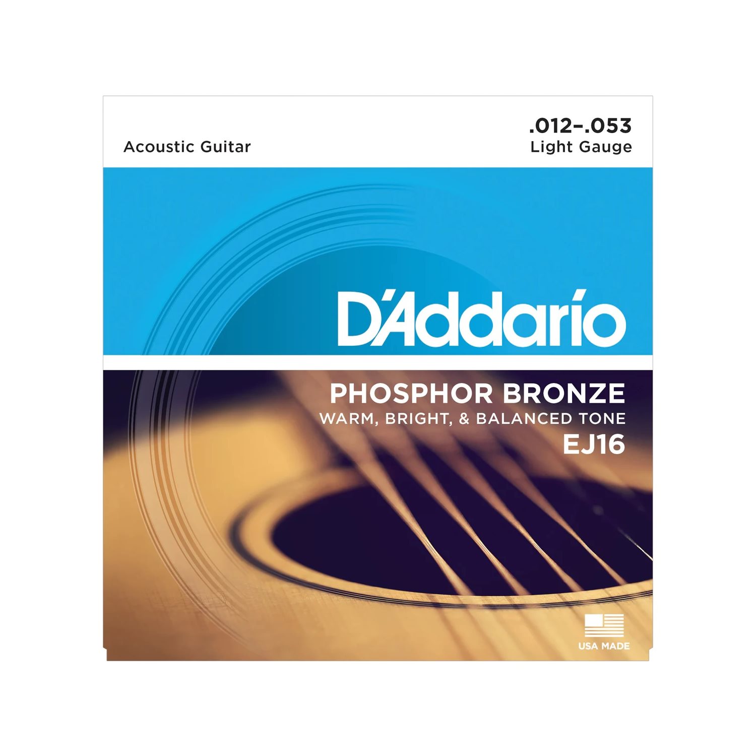 D'ADDARIO - EJ16 - Cordes de guitare acoustique - 12-53 D'ADDARIO - EJ16 - Cordes de guitare acoustique - 12-53