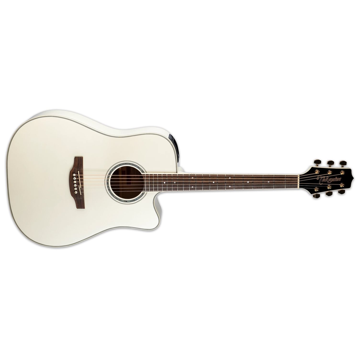 TAKAMINE - GD37CE-12 - 12 STRINGS ACOUSTIC GUITAR - GLOSS WHITE PEARL