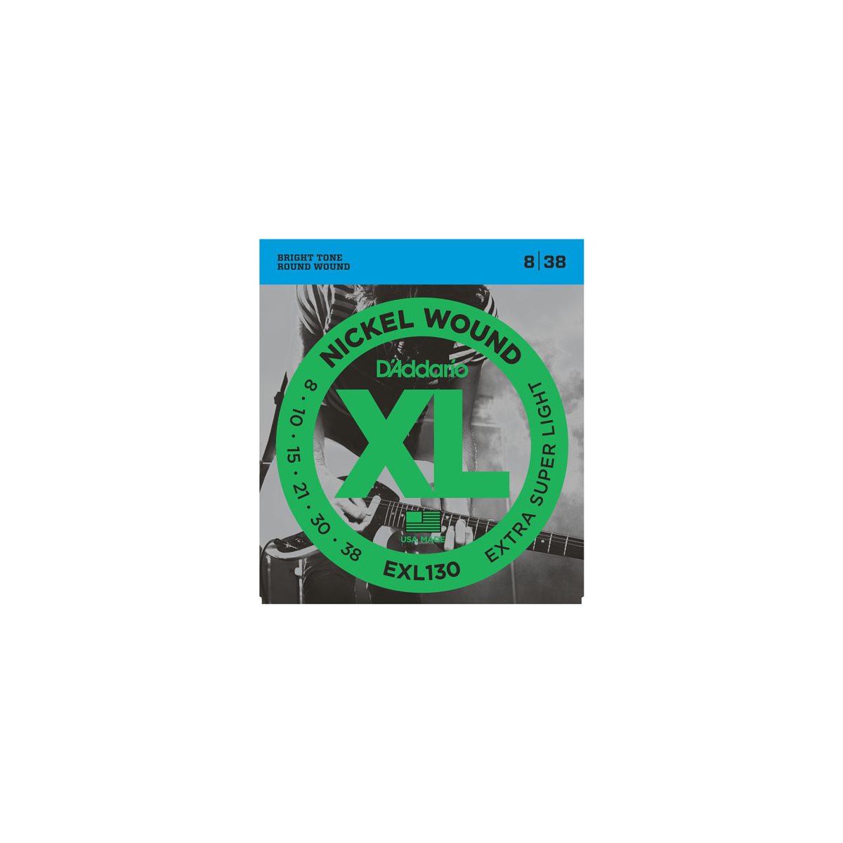 D'ADDARIO - EXL130 - cordes de guitare électrique Nickel Wound - 8-38