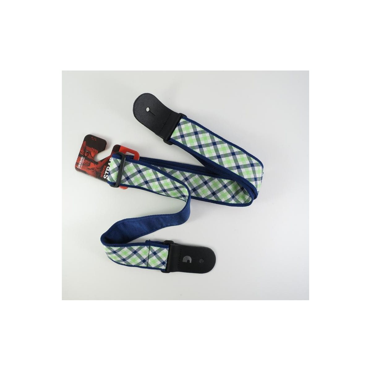 PLANET - 50GCW03 - Sangle de guitare Gingham Navy / Teal 