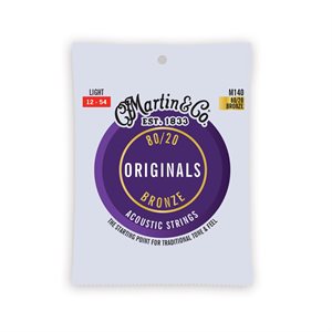 MARTIN - M140 - The Original Guitar Strings 80 / 20 - 12-54