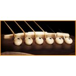 FENDER - ACOUSTIC GUITAR BRIDGE PIN SETS - IVORY WHITE WITH BLACK DOT