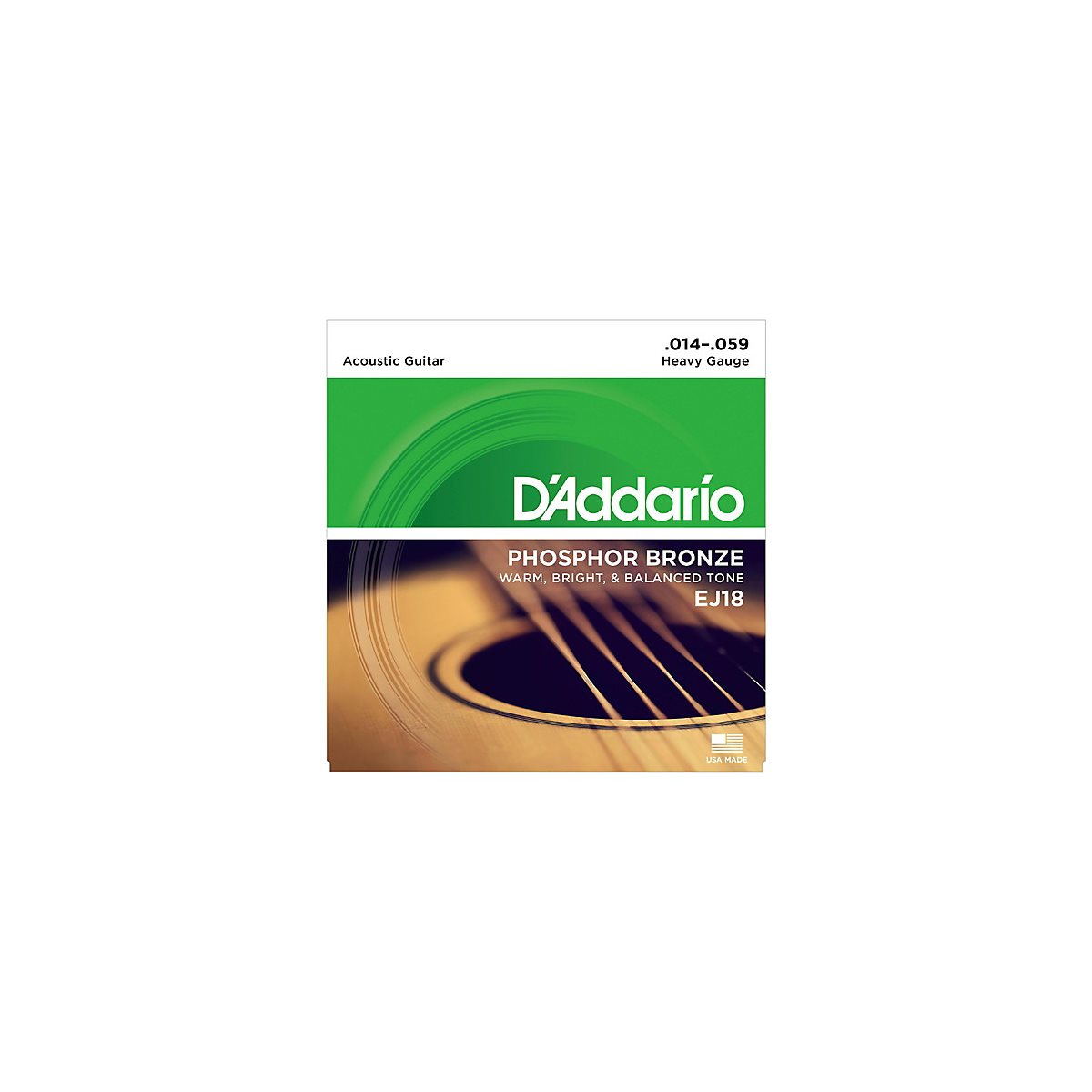 D'ADDARIO - EJ18 - cordes de guitare acoustique - Phosphor Bronze - 14-59 D'ADDARIO - EJ18 - cordes de guitare acoustique - Phosphor Bronze - 14-59