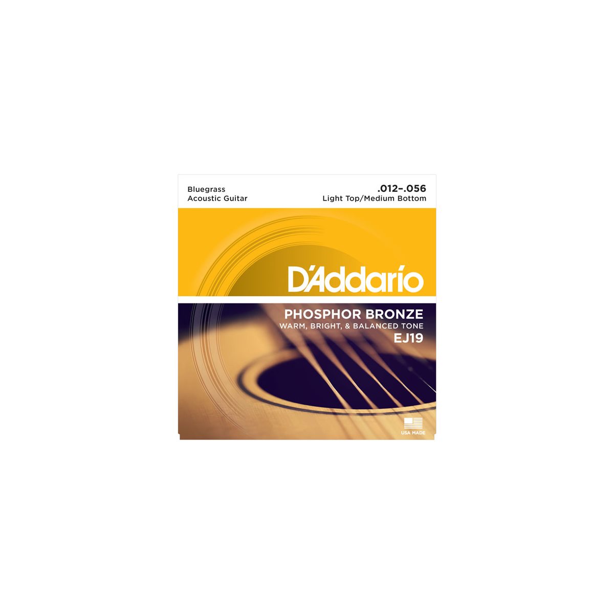 D'ADDARIO - EJ19 - cordes de guitare acoustique - Phosphor Bronze - 12-56 D'ADDARIO - EJ19 - cordes de guitare acoustique - Phosphor Bronze - 12-56