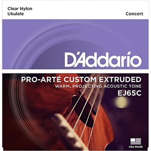 D'ADDARIO - EJ65C - CLEAR NYLON Concert UKULELE STRINGS