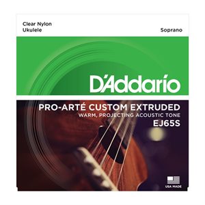 D'ADDARIO - EJ65S - Clear Nylon Soprano Ukulele Strings