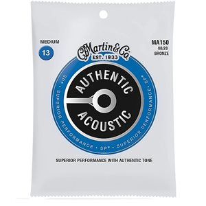 MARTIN - MA150 - SP 80 / 20 Bronze Authentic Acoustic Guitar Strings - 13-56