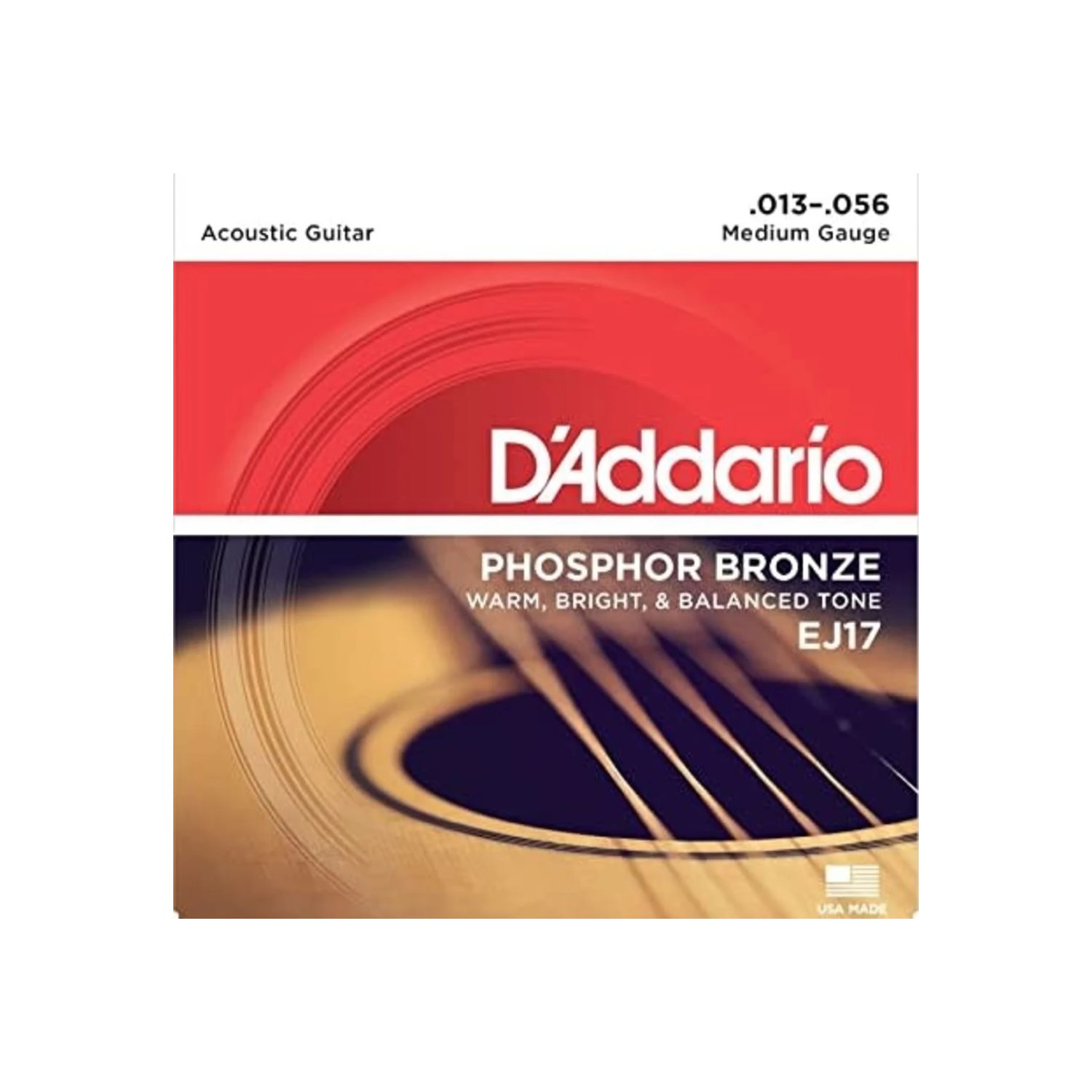 D'ADDARIO - EJ17 - Cordes de guitare acoustique - Phosphor Bronze - 13-56 D'ADDARIO - EJ17 - Cordes de guitare acoustique - Phosphor Bronze - 13-56