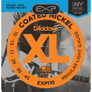 D'ADDARIO - EXP110 - Coated Electric Guitar Strings - 10-46