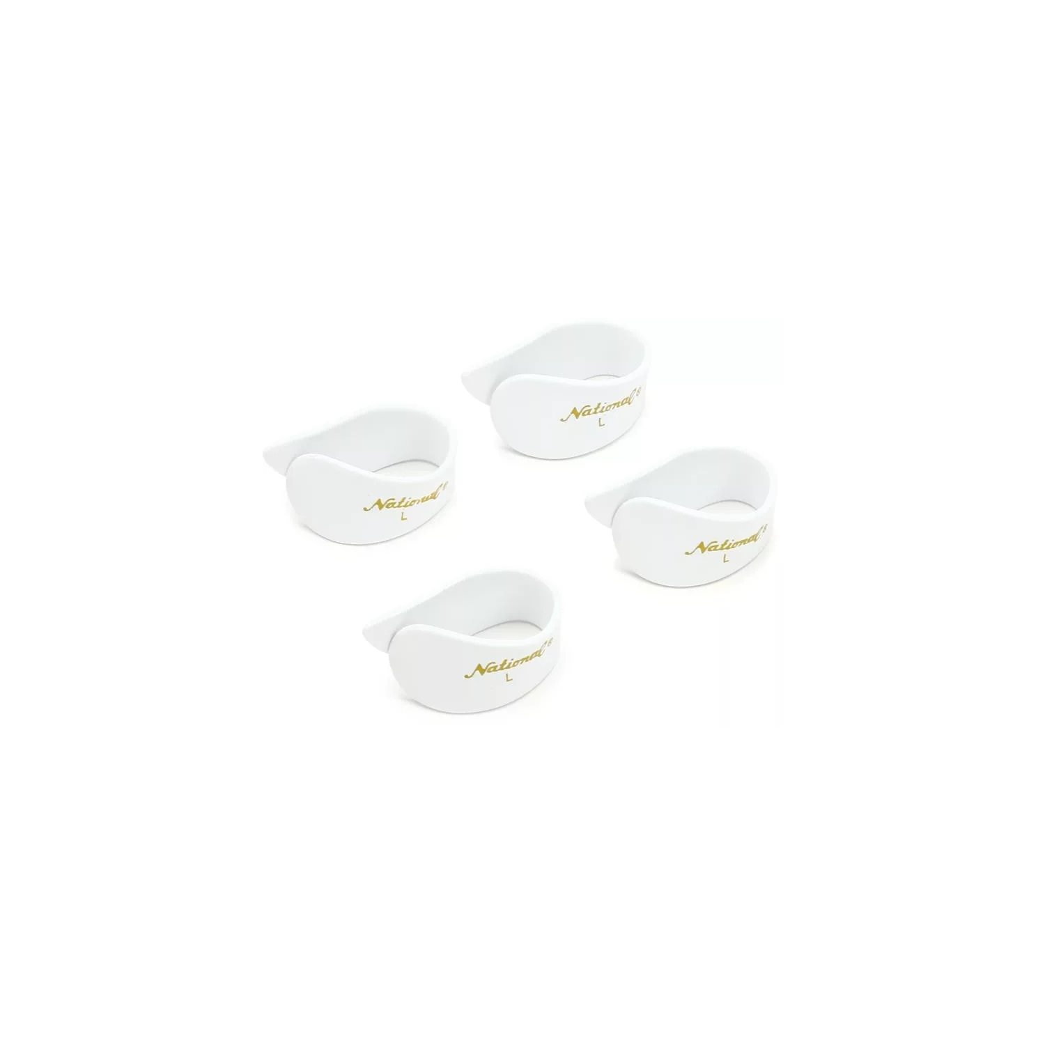 D'ADDARIO - NP8W-04 - Médiators pour le pouce National en Celluloid - Grand Blanc - ensemble de 4 pick