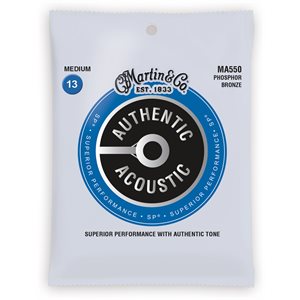 MARTIN - MA550 - SP Phosphor Bronze Authentic Acoustic Guitar Strings - 13-56