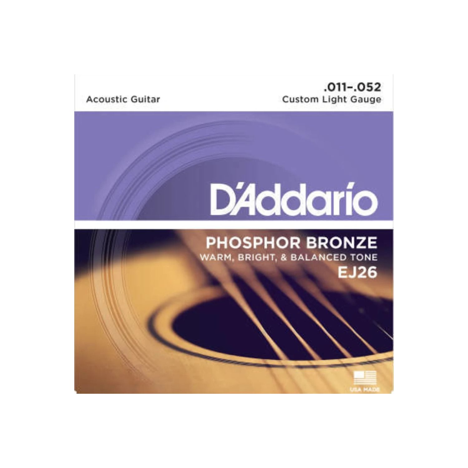 D'ADDARIO - EJ26 - cordes de guitare acoustique - 11-52 D'ADDARIO - EJ26 - cordes de guitare acoustique - 11-52